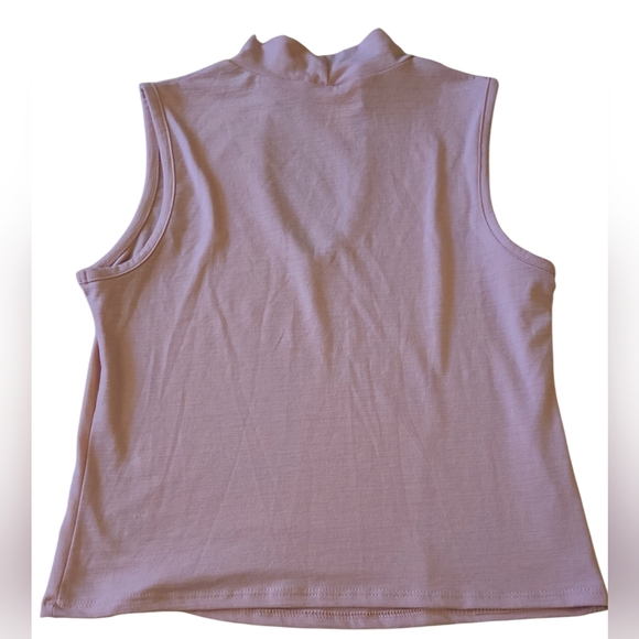 ENOUGH ABOUT ME | BLK & PINK HIGH NECK TANKS W/CUTOUT| SET|  SIZE MEDIUM - Picture 11 of 12